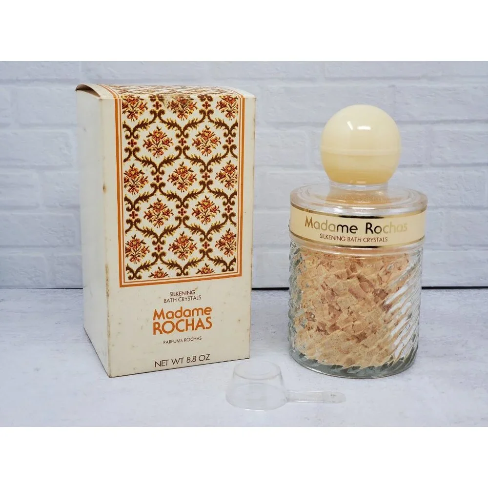 Madame Rochas Silkening Bath Crystals‎ 8.8oz Sealed Vintage France